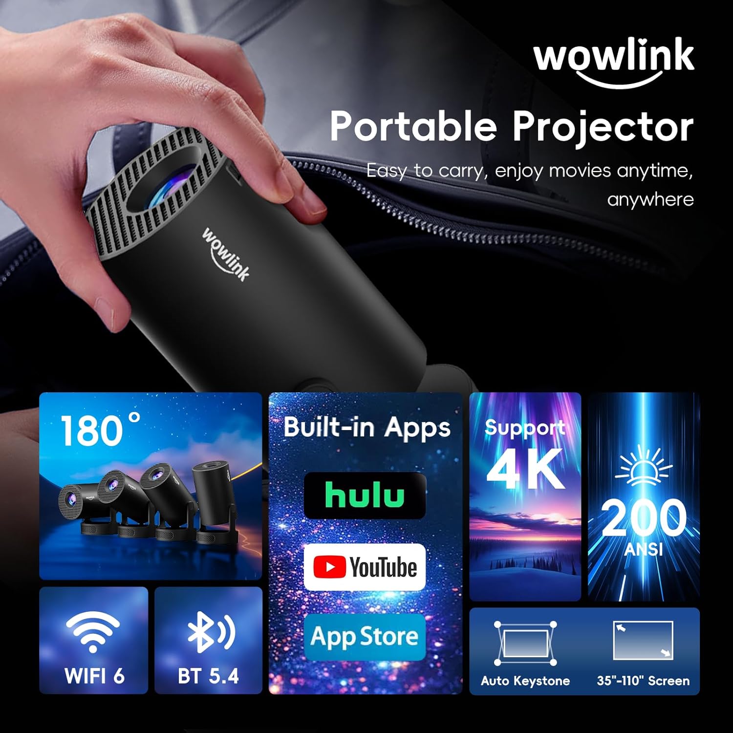 Mini Projector 4K 1080P