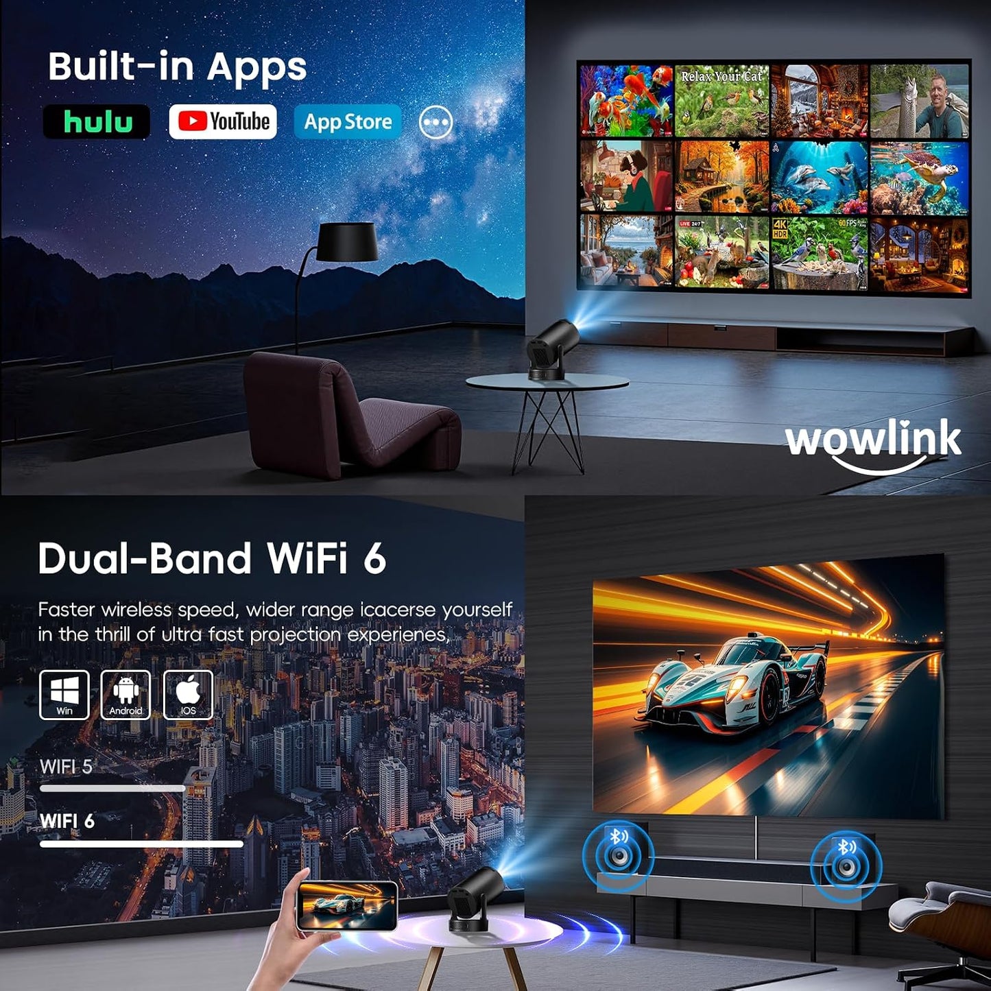Mini Projector 4K 1080P