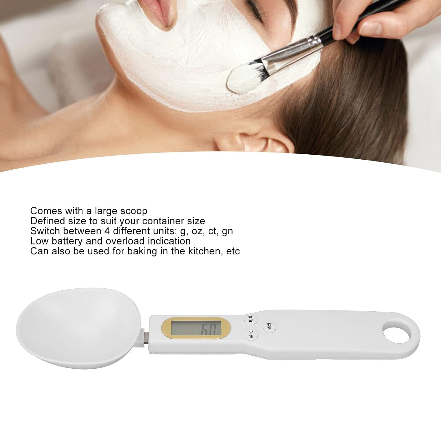 Digital Spoon,Scale Multifunction Electronic Measuring Spoon with LCD Display for Women